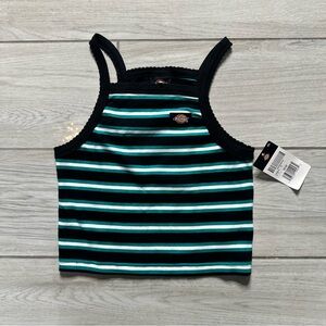Dickies Striped Black and Green Tank Top